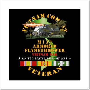 M132 Armored Flamethrower - Vietnam Combat Vet w VN SVC Posters and Art